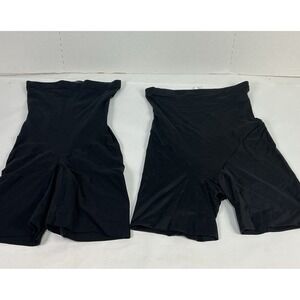 Spandex & Maidenform High Waisted Body Shaping Shorts Sz 2XL Black Shape wear